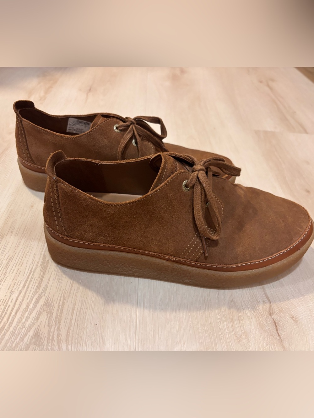 Clarks men's oakpark lace cola Suede Casual Lace-Up Shoes in Brown